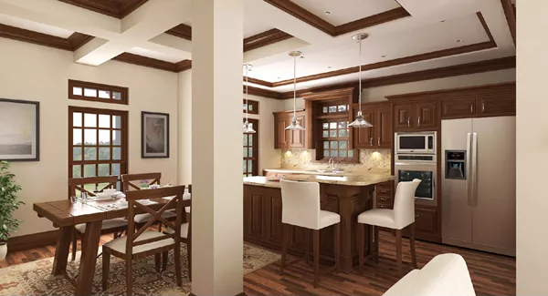kitchen viewed from family room